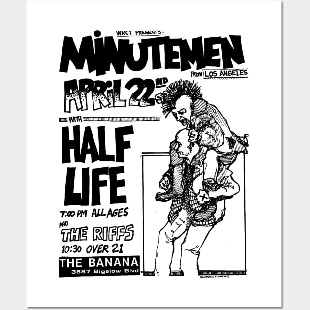 Minutemen / Half Life Punk Flyer Wall Art by Punk Flyer Archive